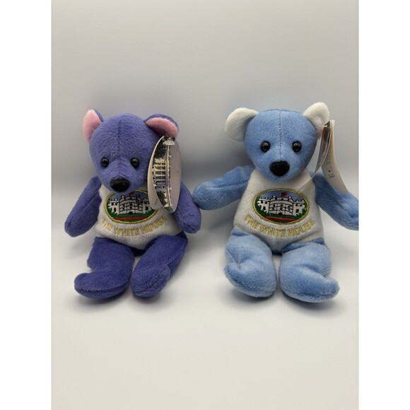 Ty Other - Set of 2 White House‎ Souvenir Bean Bag Plush Bears with Tags Washington DC